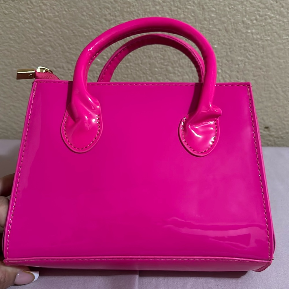 Mini Neon Pink Square Bag